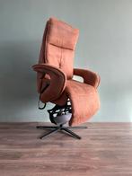 Hukla elektrische sta op stoel / relax fauteuil bruin stof, Huis en Inrichting, Fauteuils, Ophalen, Minder dan 75 cm, Zo goed als nieuw