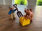 Lego duplo 5643 opa met hooivork en varken, Ophalen of Verzenden, Gebruikt, Duplo