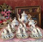 Antiek Mokka Servies Porselein - Zeer Mooi!, Ophalen of Verzenden
