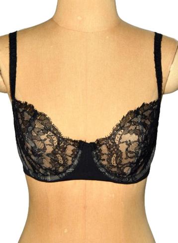 Nieuwe La Perla bh, kant, zwart/beige-nude, Mt. 70 D beschikbaar voor biedingen