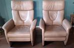 2 leren relaxfauteuils, Ophalen, Gebruikt, 50 tot 75 cm, Leer