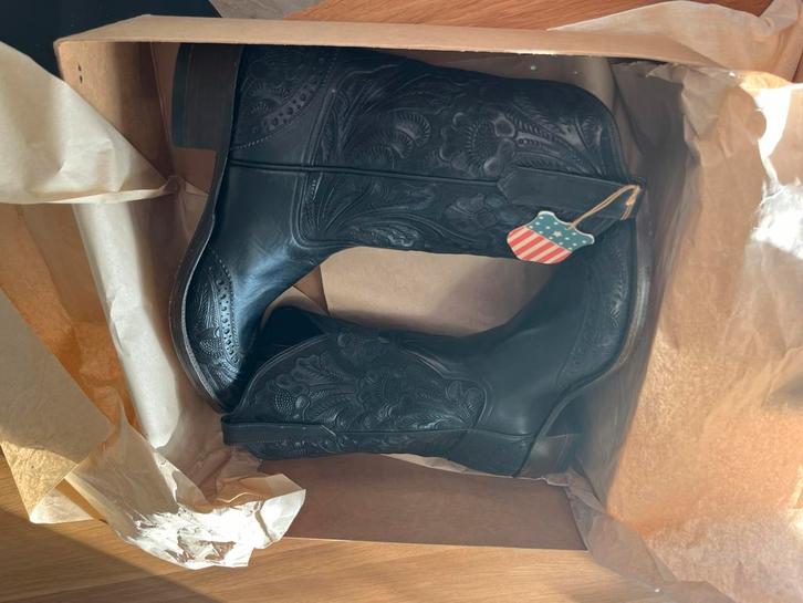 RRL Double RL Ralph Lauren leren cowboy laarzen 11D / 44, Kleding | Heren, Schoenen, Nieuw, Boots, Zwart, Ophalen