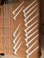 16 Plankendragers 50 cm met 4 wandrails, Huis en Inrichting, Woonaccessoires | Wandplanken en Boekenplanken, Ophalen of Verzenden