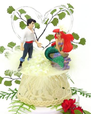 Elegante Prinses Ariel en Eric Disney bruidstaart topper. beschikbaar voor biedingen