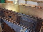 Grote vintage salon tafel eiken, Huis en Inrichting, Tafels | Salontafels, 50 tot 75 cm, Eikenhout, 150 tot 200 cm, Rechthoekig