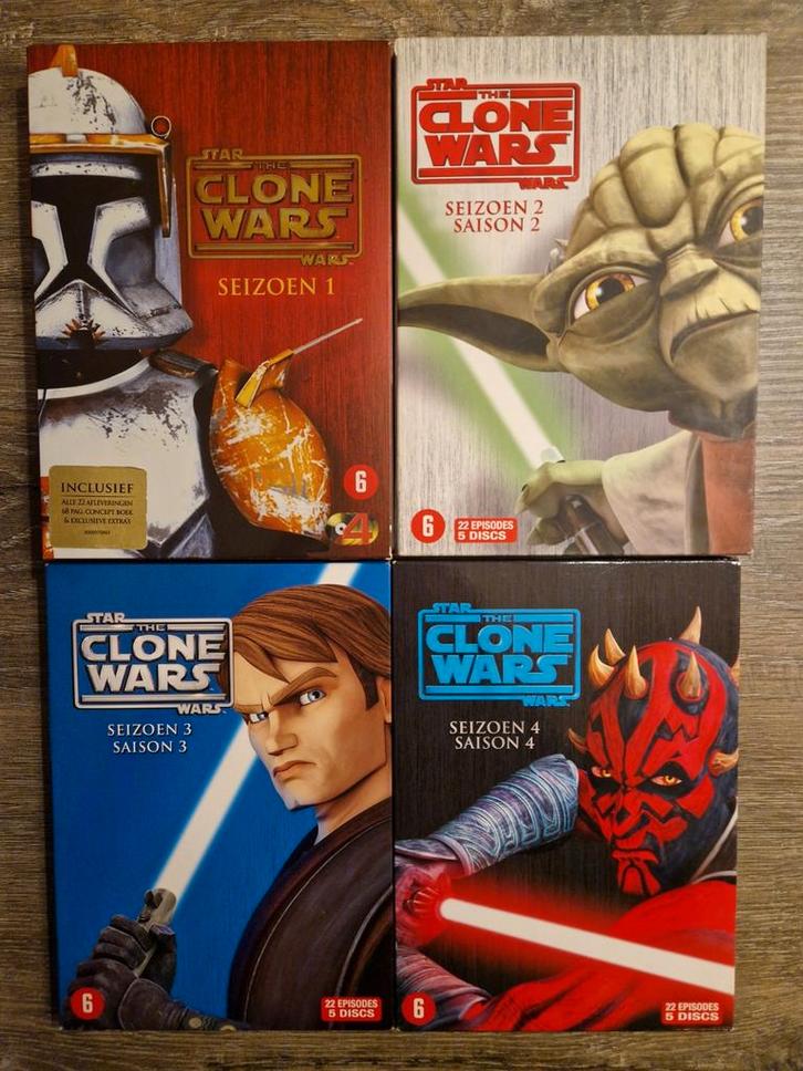 Star Wars: The Clone Wars Seizoen 1-4 DVD Boxset (met NL), Cd's en Dvd's, Dvd's | Tv en Series, Gebruikt, Science Fiction en Fantasy
