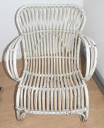 Retro Rohé Noordwolde rotan lounge Fauteuil Stoel, Huis en Inrichting, Stoelen, Ophalen, Gebruikt, Wit, Riet of Rotan