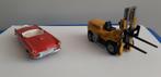 2x Tekno Denmark Hyster heftruck+luxe auto., Ophalen of Verzenden, Gebruikt, Auto, Overige merken