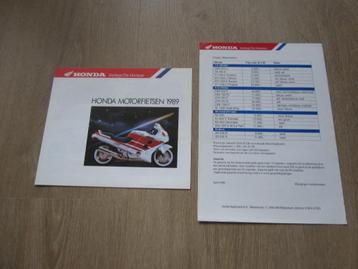 Honda o.a. VFR750R RC30 XRV 650 XR folder 1989 plus prijzen beschikbaar voor biedingen