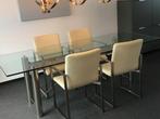Eetkamerstoelen (4 suks), Huis en Inrichting, Stoelen, Ophalen, Gebruikt, Overige kleuren, Design