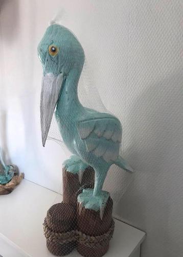 Woonaccessoire beeld decoratie pelikaan mint nieuw Bali  beschikbaar voor biedingen