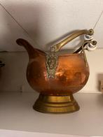 Vintage Koperen bloempot helmkit kolenpot, Antiek en Kunst, Antiek | Koper en Brons, Ophalen of Verzenden, Koper