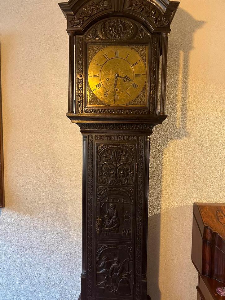 Gestoken vroeg engels staand horloge, Antiek en Kunst, Antiek | Klokken, Ophalen of Verzenden
