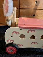 Houten Loopwagen, Kinderen en Baby's, Speelgoed | Babyspeelgoed, Ophalen, Gebruikt, Auto, Met wieltjes