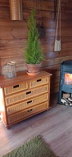 Rieten laden kastje, 3 of 4 laden, Minder dan 100 cm, 25 tot 50 cm, 50 tot 100 cm