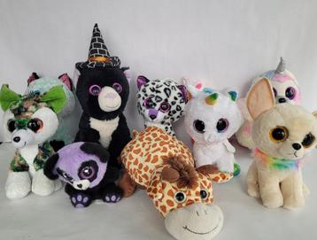 Pluche beesten van overwegend TY-Silk - 12 items - knuffels beschikbaar voor biedingen