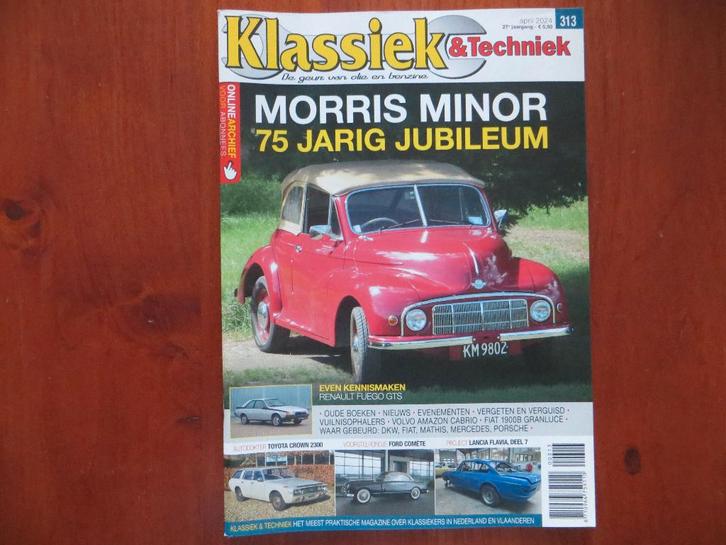 Klassiek & Techniek 313 75 jaar Morris Minor, Renault Fuego, Boeken, Auto's | Folders en Tijdschriften, Nieuw, Renault, Ophalen of Verzenden