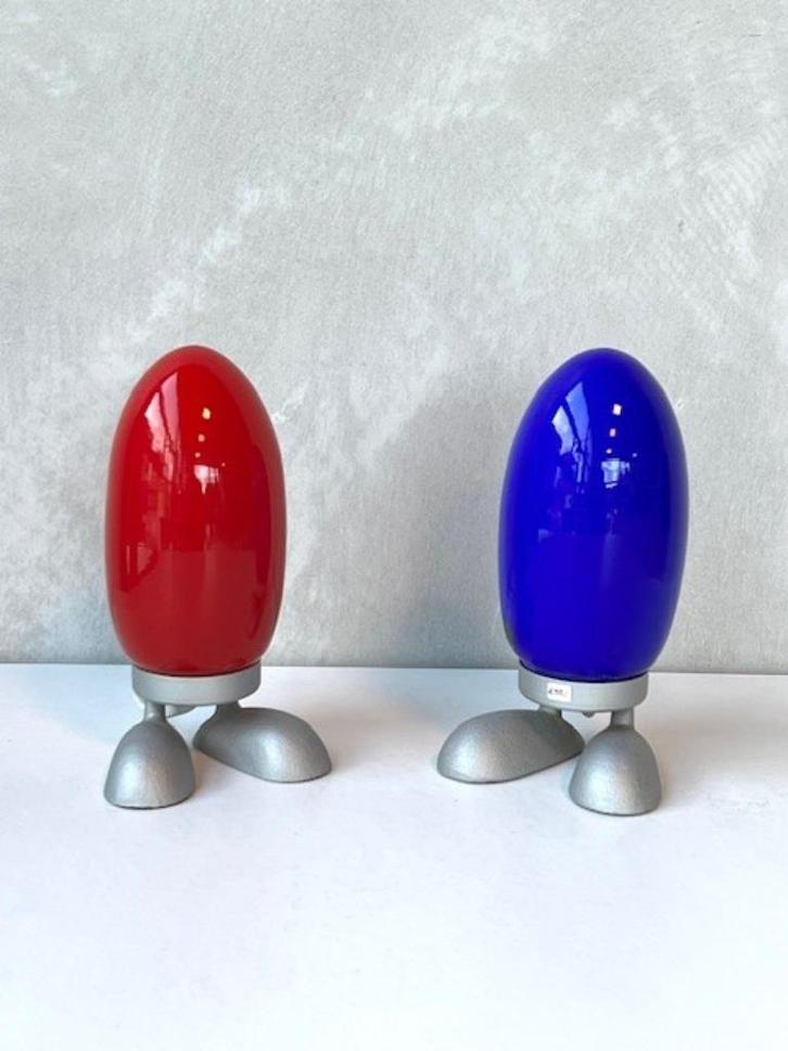 Fjorton tafellamp Tatsuo Konno retro lamp Dino Egg jaren 90, Huis en Inrichting, Lampen | Tafellampen, Gebruikt, Minder dan 50 cm