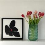 Schilderij met bloem van hout - Abstract - handmade., Minder dan 50 cm, Oorspronkelijke maker, Nieuw, Ophalen of Verzenden