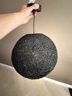 Zwarte hanglamp vlasdraad 45 cm, Overige materialen, Ophalen of Verzenden, Zo goed als nieuw, Modern