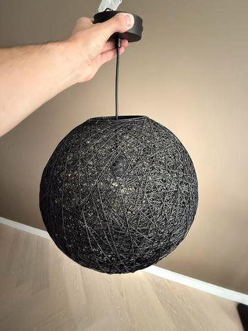 Zwarte hanglamp vlasdraad 45 cm beschikbaar voor biedingen