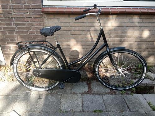 Stevige zwarte omafiets - 28Inch -studentenfiets, Fietsen en Brommers, Fietsen | Dames | Omafietsen, Zo goed als nieuw, 56 cm of meer