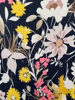 No Man’s land lange jurk XL valt 40 blauw geel roze flower, Maat 38/40 (M), Zo goed als nieuw, No Man's Land, Onder de knie