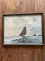 Schilderij: Zeilboot op zee, Antiek en Kunst, Kunst | Schilderijen | Klassiek, Ophalen of Verzenden