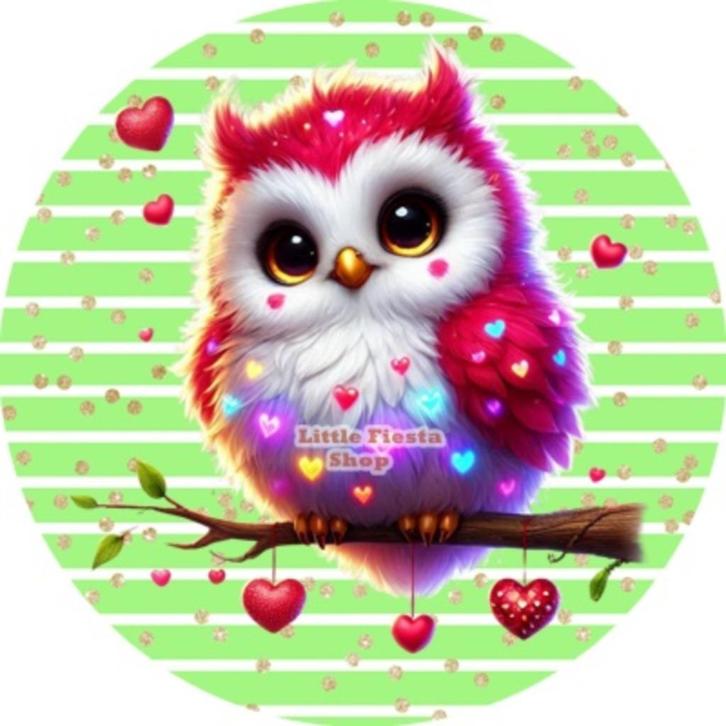 L749 icing frosting uil 20cm eetbare taart plaat print top, Hobby en Vrije tijd, Taarten en Cupcakes maken, Nieuw, Versiering