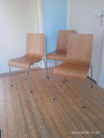 Gebogen houten stoelen Deens Design