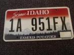 Kentekenplaat licenseplate Idaho Famous Potatoes no. 6 USA, Verzamelen, Automerken, Motoren en Formule 1, Verzenden, Gebruikt