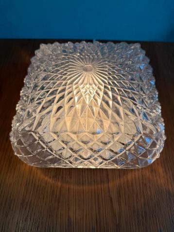 Vintage midcentury brutalist lamp glas jaren 60 / 70 design beschikbaar voor biedingen