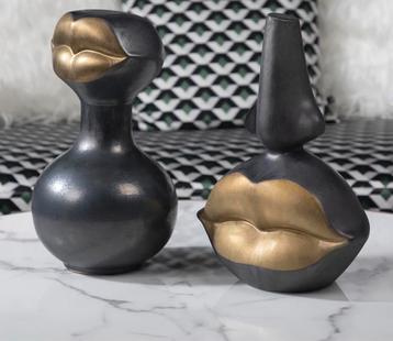 Set van twee luxe decor “ Lippen”-nieuw in doos 
