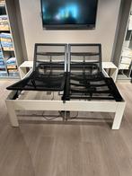 Auping Auronde hoog model! 160x200 Elektrisch & DEELBAAR!, Wit, Tweepersoons, Ophalen of Verzenden, Zo goed als nieuw