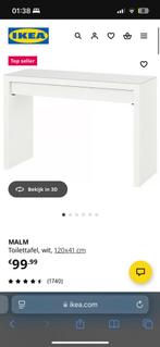 IKEA MALM kaptafel, Huis en Inrichting, Tafels | Kaptafels, Ophalen, Gebruikt, 50 tot 100 cm, Minder dan 100 cm