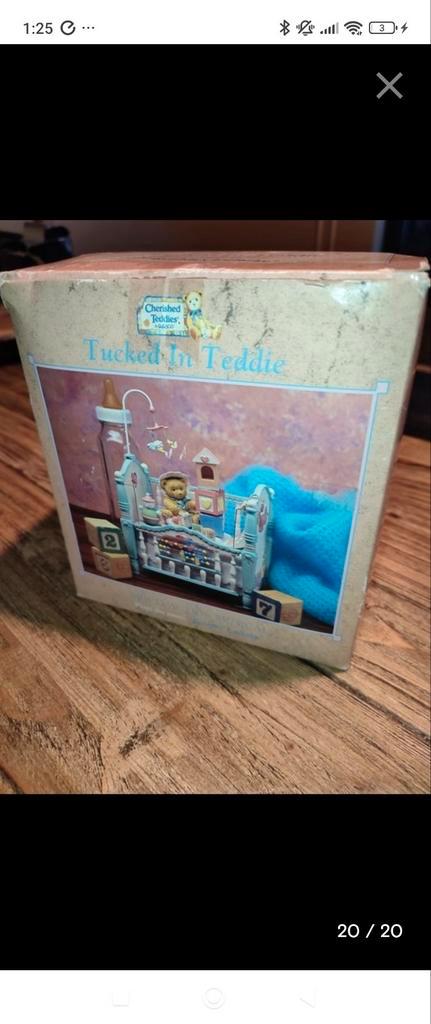 Enesco Tucked In Teddie Muziekmobiel - Compleet met Doos!, Kinderen en Baby's, Speelgoed | Babyspeelgoed, Ophalen of Verzenden