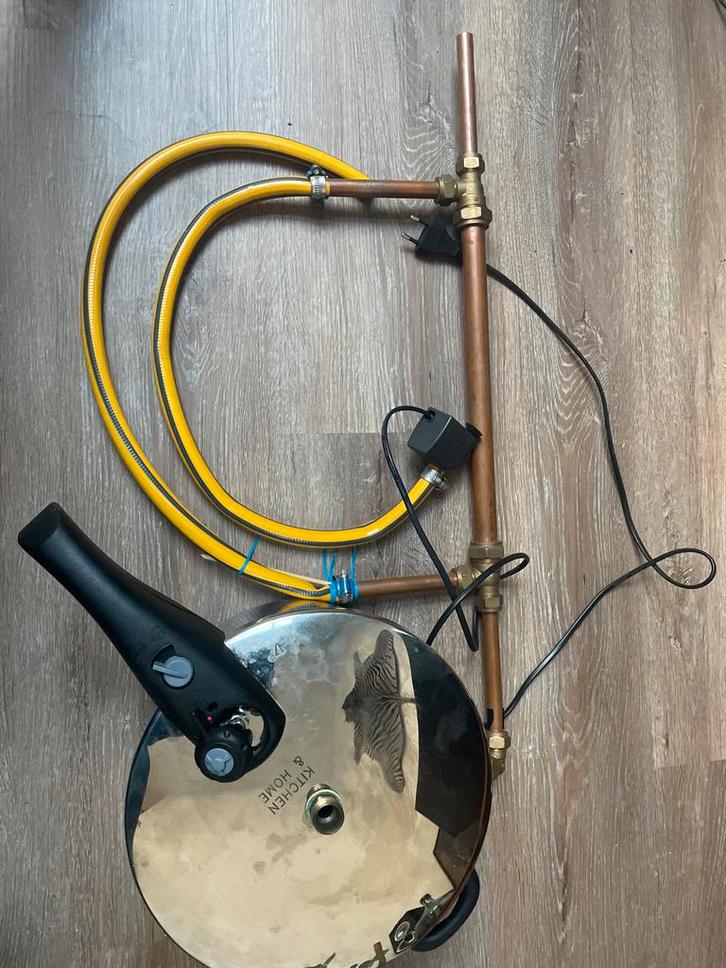 Distilleerpan met koelopzetstuk en pomp, Hobby en Vrije tijd, Overige Hobby en Vrije tijd, Gebruikt, Ophalen of Verzenden