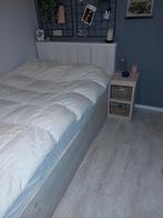 steigerhouten bed, Huis en Inrichting, Slaapkamer | Complete slaapkamers, Ophalen, Gebruikt, Eenpersoons