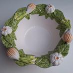 Brocante barbotine aardewerk salade schaal, Ophalen of Verzenden
