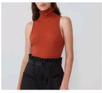 Zara roest oranje body met col maat S 36 , top van katoen, Verzenden, Zara, Oranje, Zo goed als nieuw