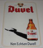 DUVEL : Metalen Bord Duvel Bier - Nen Echten Duvel !, Verzamelen, Biermerken, Verzenden, Nieuw, Reclamebord, Plaat of Schild, Duvel
