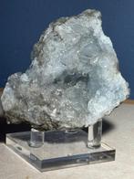 Unieke Celestien Geode - Dubbelzijdig!  6, Verzamelen, Ophalen of Verzenden, Mineraal