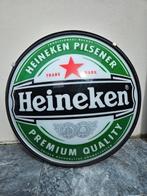 Heineken lichtbak.  Diameter 85 cm., Verzamelen, Biermerken, Ophalen, Zo goed als nieuw, Reclamebord, Plaat of Schild, Heineken