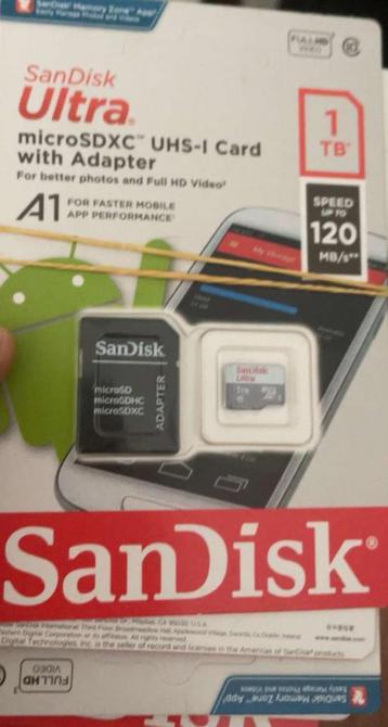 SanDisk Ultra 1TB MicroSDXC met Adapter beschikbaar voor biedingen