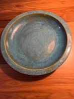Grote Keramische Schaal - 48,5 cm Diameter - Blauwgroen Glaz, Ophalen