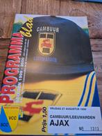 CAMBUUR / LEEUWARDEN - AJAX ,PROGRAMMABOEKJE, Ophalen of Verzenden, Zo goed als nieuw, Ajax