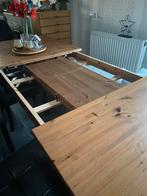 Uitschuifbare grenen eettafel 2x1 meter, Huis en Inrichting, Tafels | Eettafels, Gebruikt, Vijf personen of meer, 150 tot 200 cm