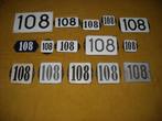 oud emaille huisnummer 108 ook 109 110 111 112 113 114 115, Ophalen of Verzenden