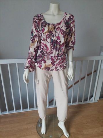 Lederlook cargo broek beige Maat 46 in nieuwstaat beschikbaar voor biedingen