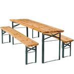 Biertafel set - Tafel met banken, Ophalen of Verzenden, Nieuw, Rechthoekig, Hout